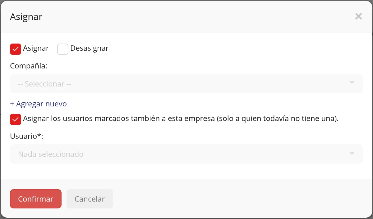 Crear la empresa ahí mismo, sin salir de esta ventana