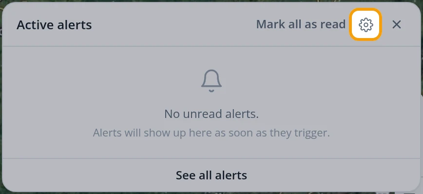 Click the gear: Pop-up settings