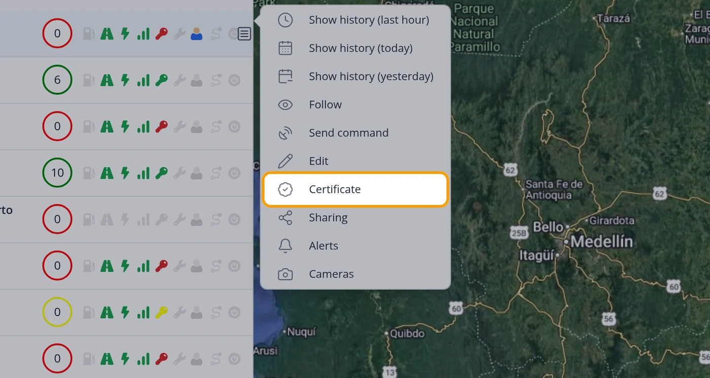 Choose Certificate