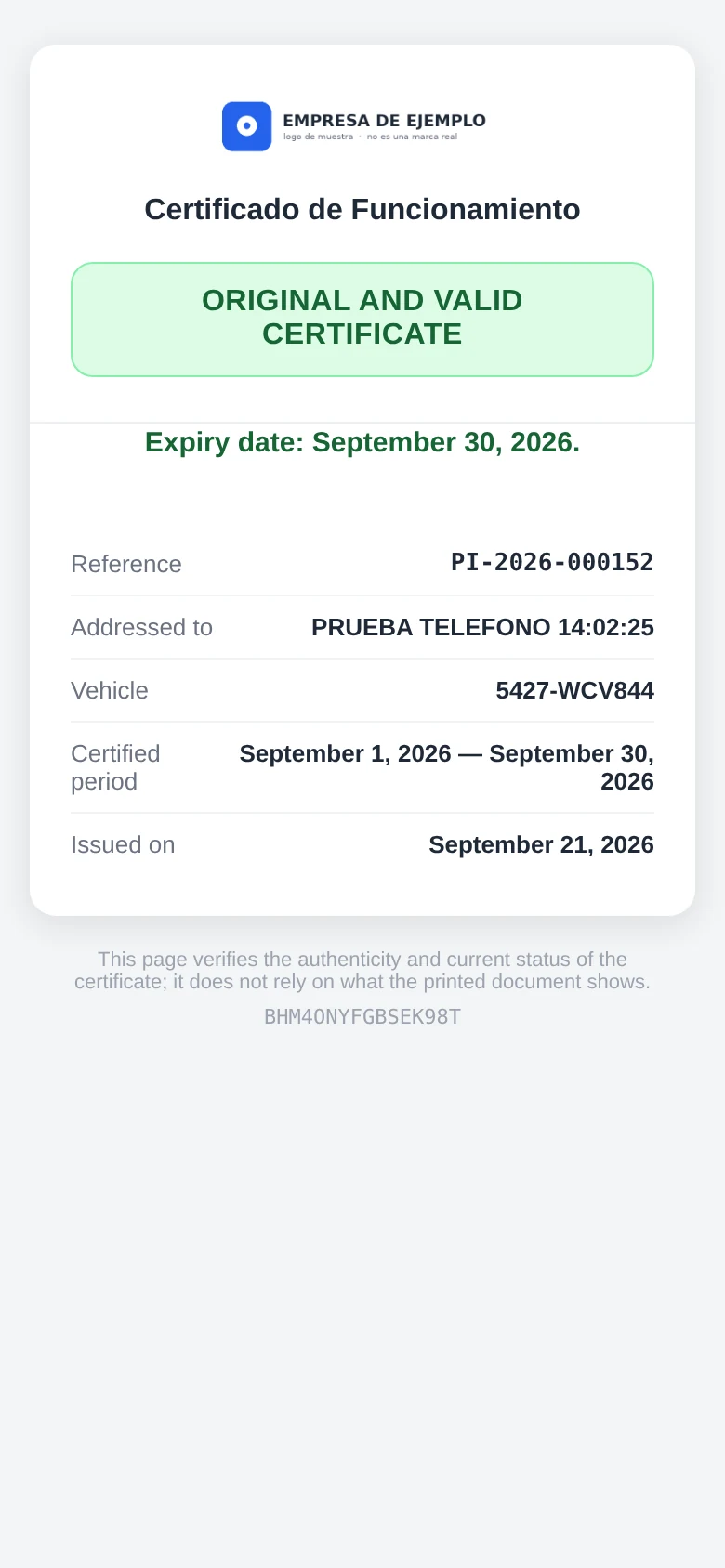 Anyone can check that it is genuine