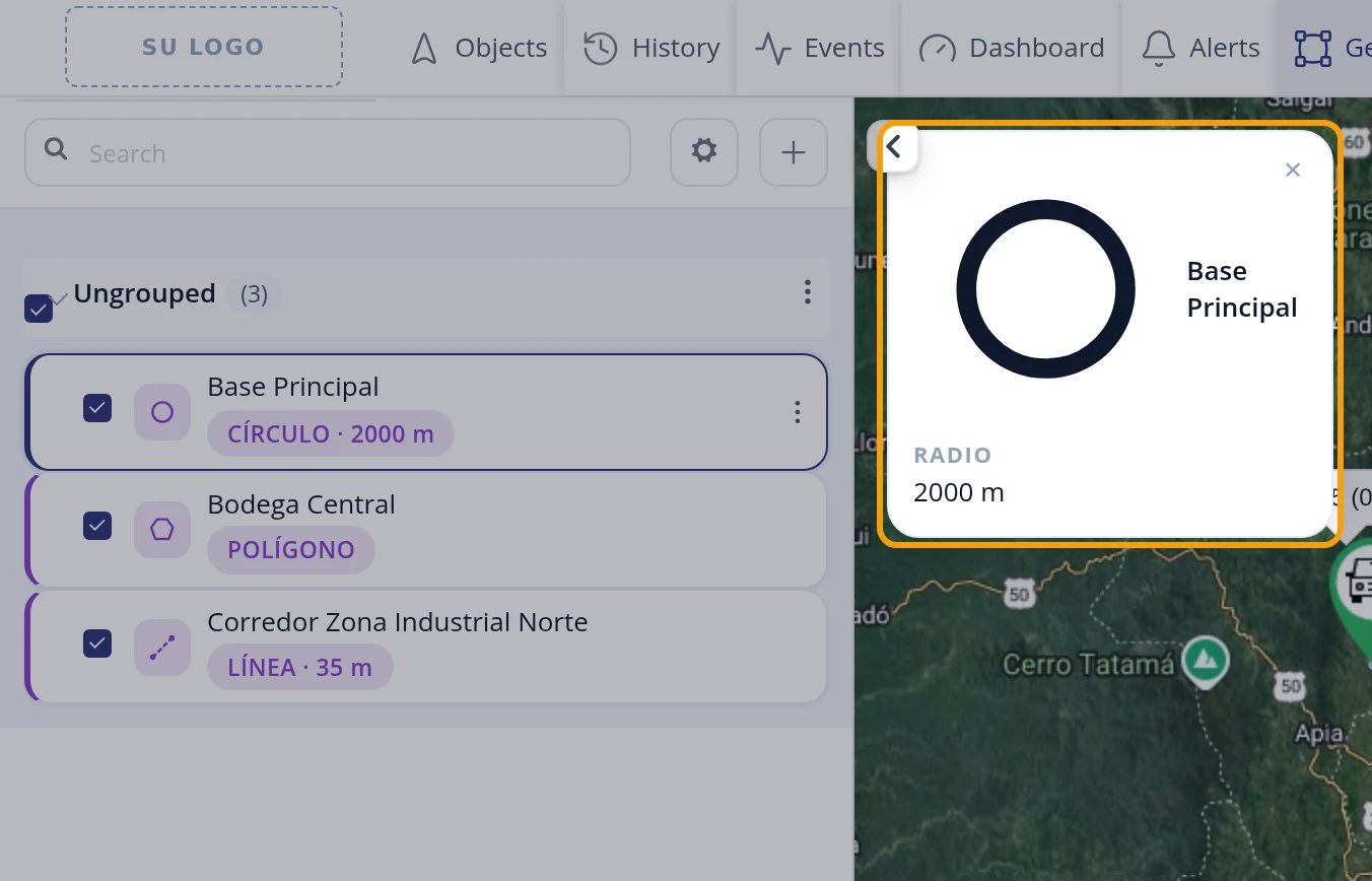 Click the name of a circle or a line