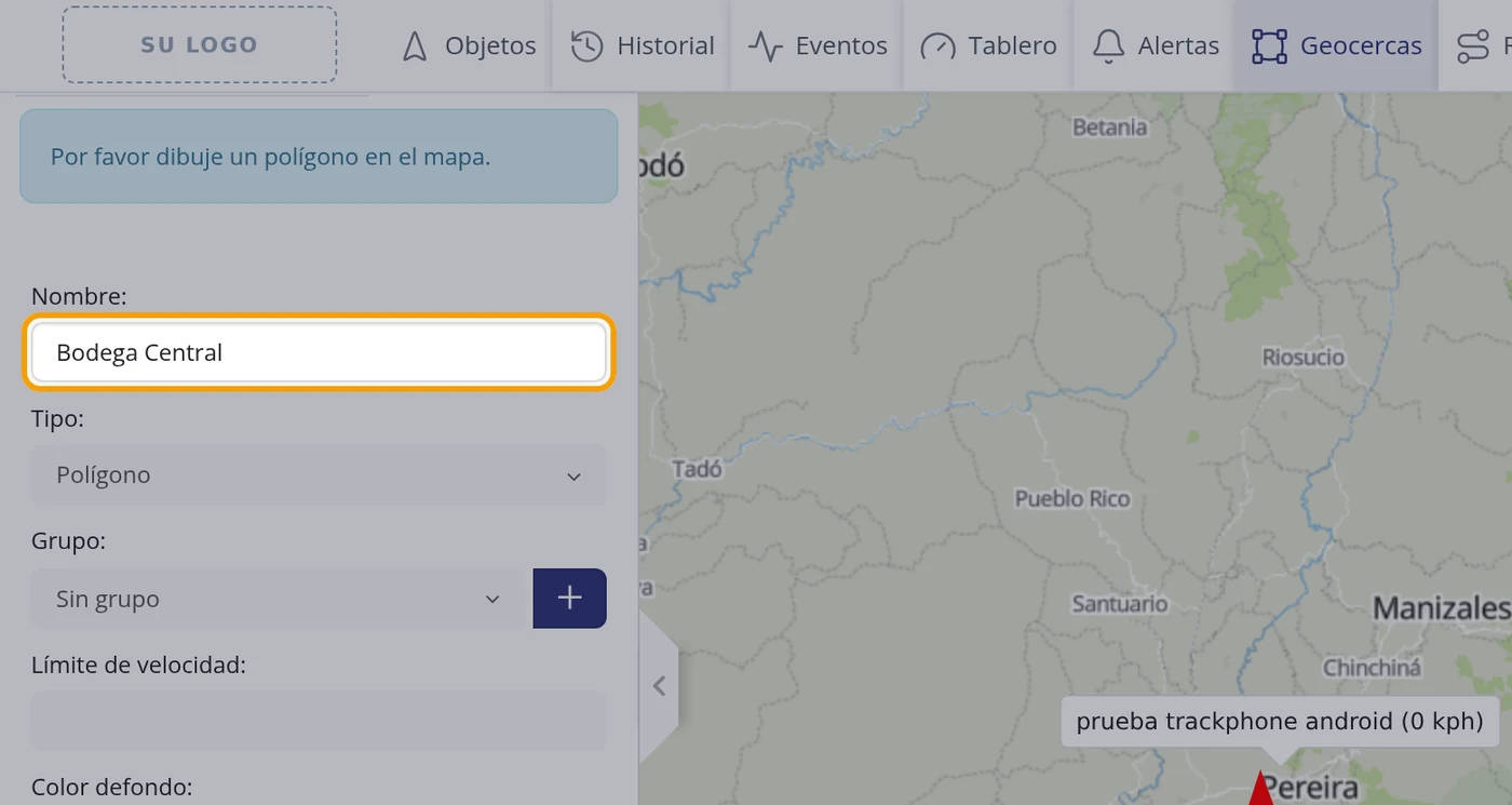 Paso 4: Escriba el nombre de la zona