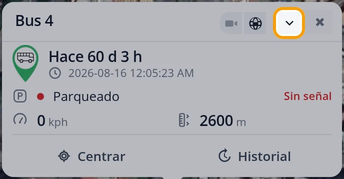 Pulse Ver todo, arriba a la derecha del globo