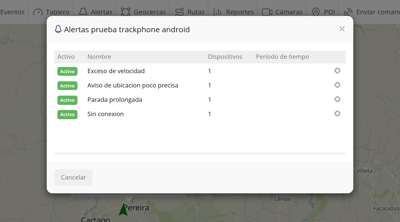 Paso 31: Alertas: qué avisos vigilan a este vehículo