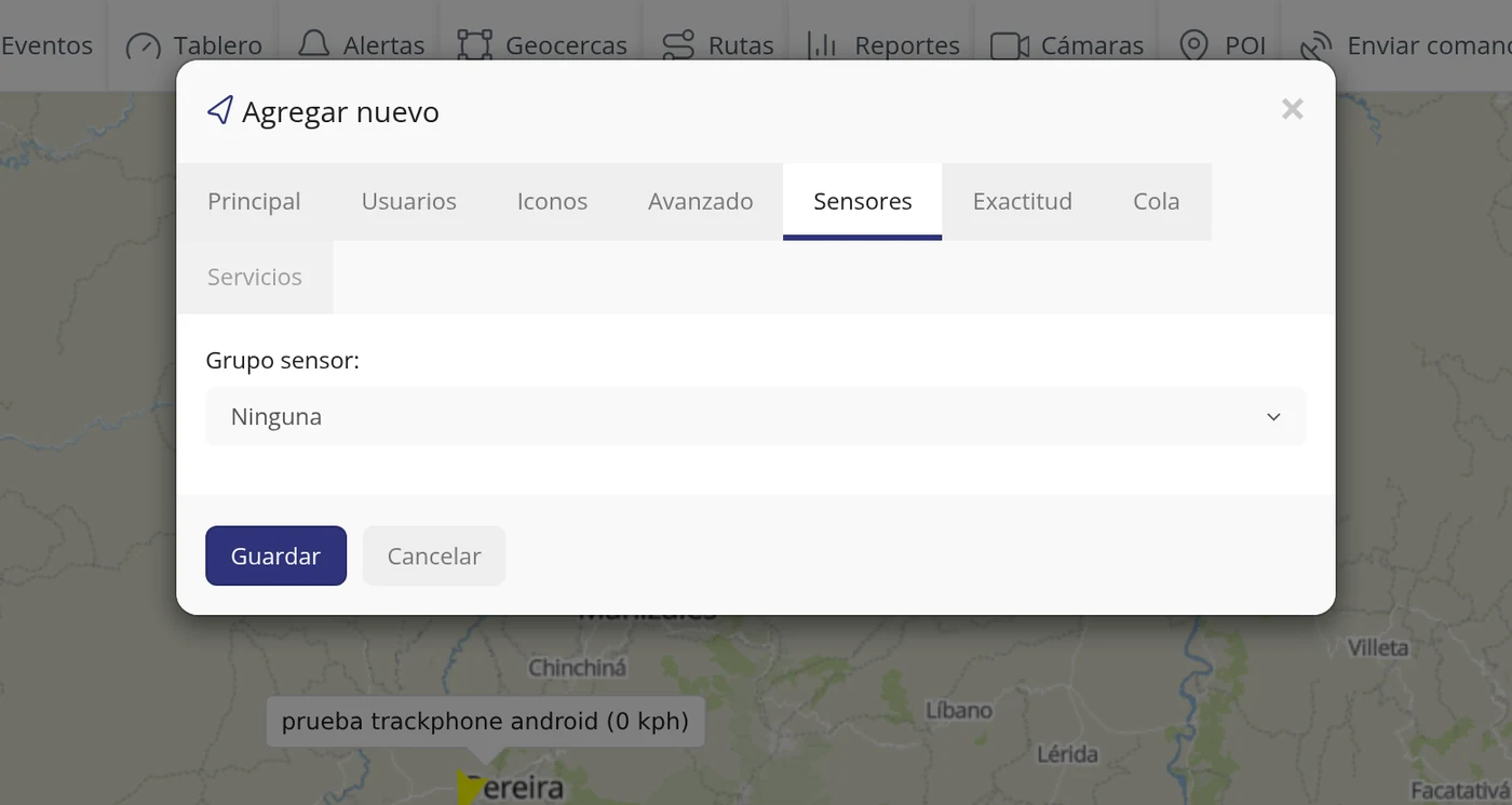 Paso 9: Sensores: el juego de sensores del modelo