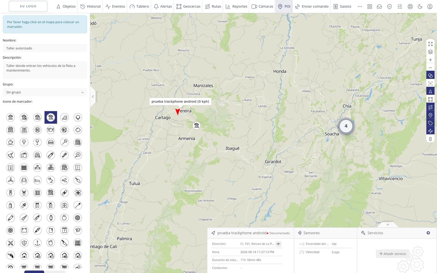 Paso 10: Pulse en el mapa donde está el sitio
