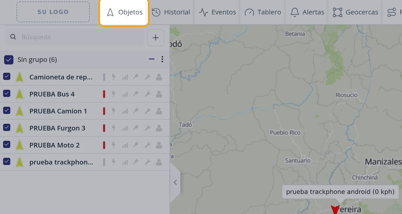 Paso 2: Abra la lista de vehículos