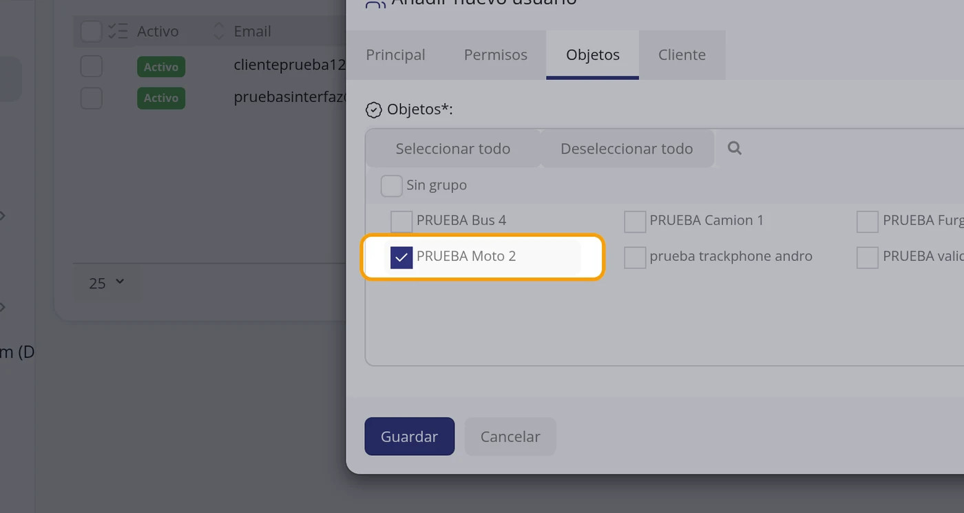 Paso 12: Marcar el vehículo que se le entrega